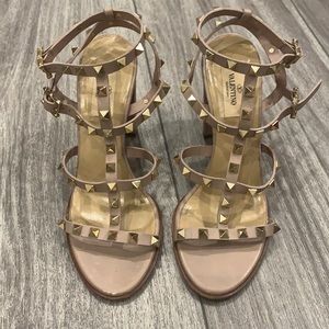Rockstud Caged Leather 90mm City Sandals